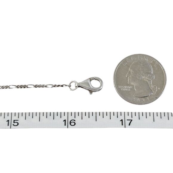 Vintage Sterling Silver 925 Pearl Quartz Hematite Crystal Necklace 16.5" - Picture 2 of 5